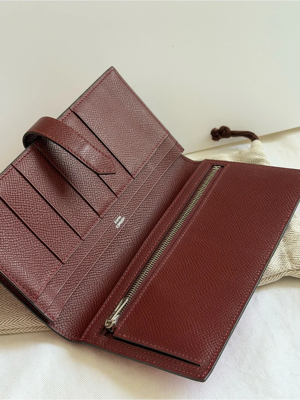 Hermes Bearn Bicolor Epsom Wallet